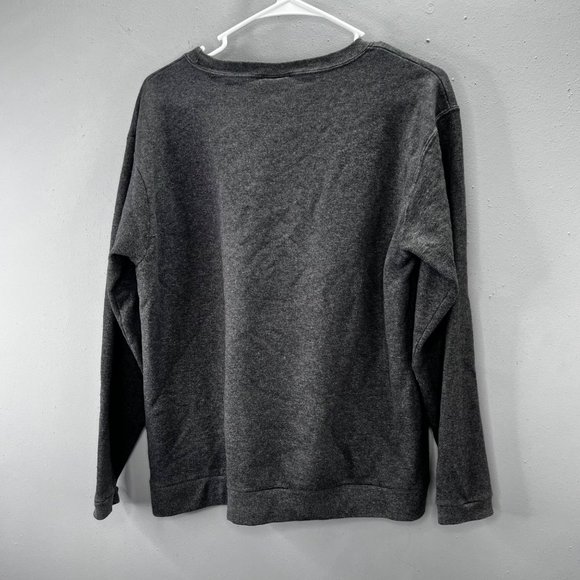 Hanes Her Way Premium Pullover Sweatshirt size M Women Charcoal Gray Crewneck - Picture 3 of 4